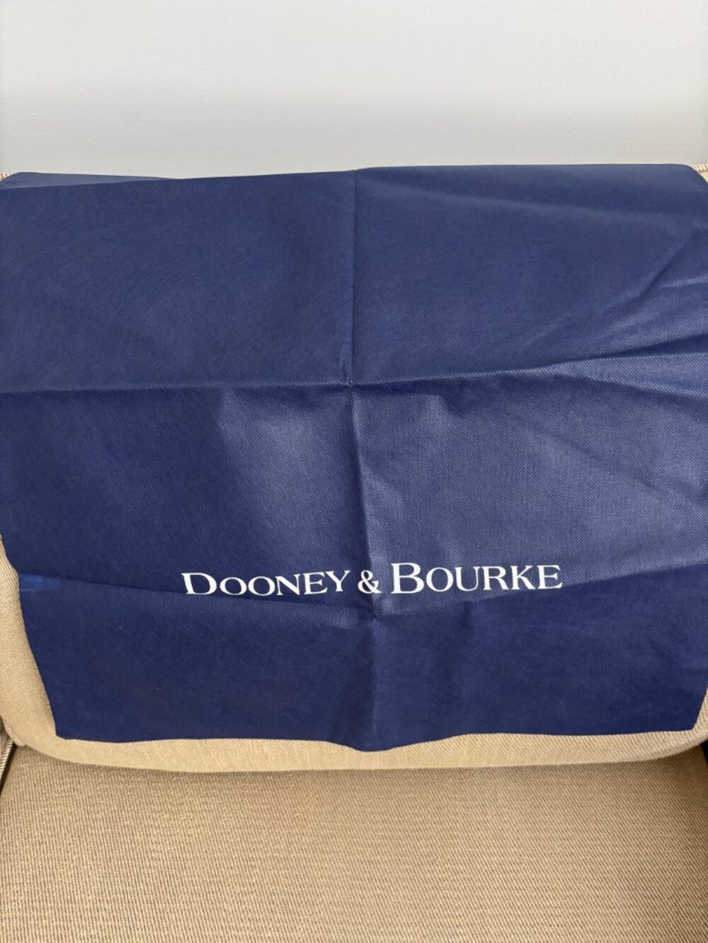 Dooney & Bourke Quadretto Small Leisure Shopper Blue Check Coated Cotton - Picture 8 of 8